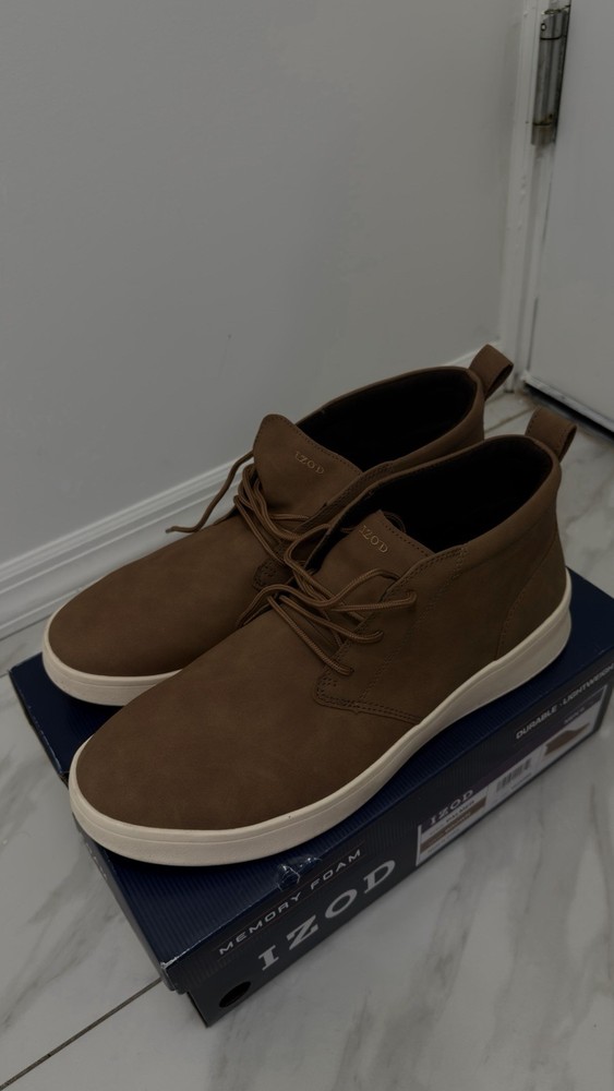 Izod Palmer Men's Size 12 Lace-Up Chukka Boots Brown