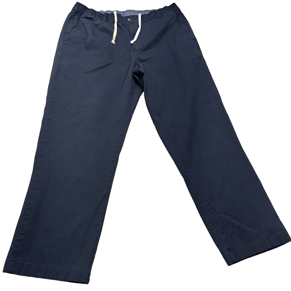 L.L.Bean Men's Lakewashed® Stretch Khakis Standard Fit Straight Leg Navy 34Wx30