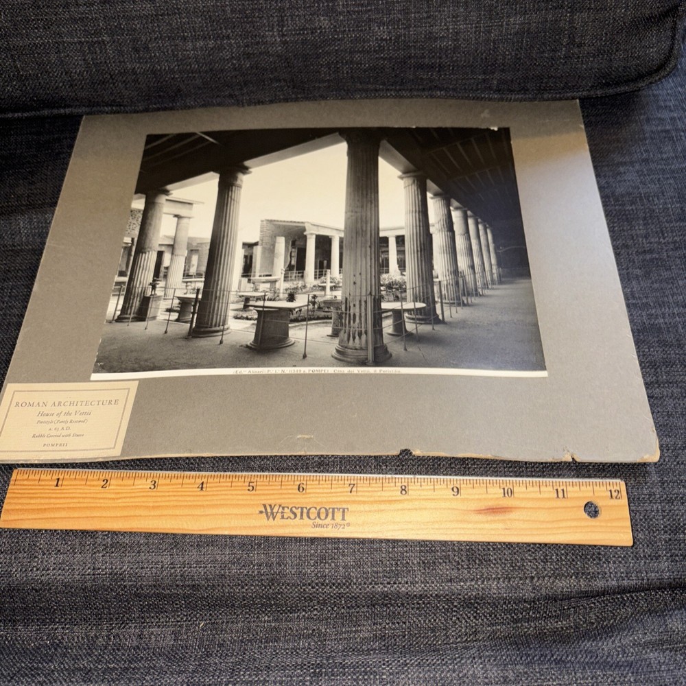 Antique House of the Vettii Mounted Roman Architecture Photo Pompeii Ruins