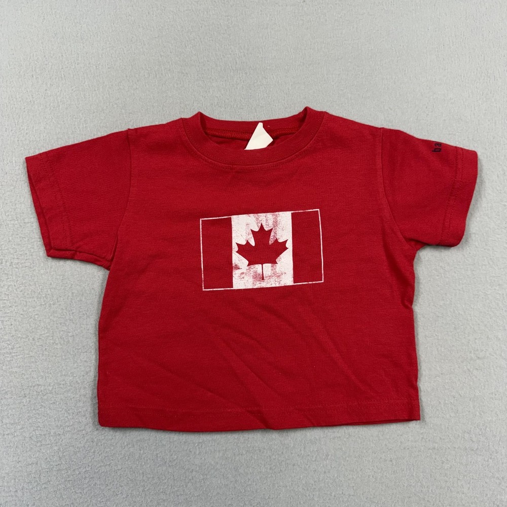 Baby VintageBaby Gap Shirt Boys 3-6 Months Red Canada Flag Graphic Tee Toddler