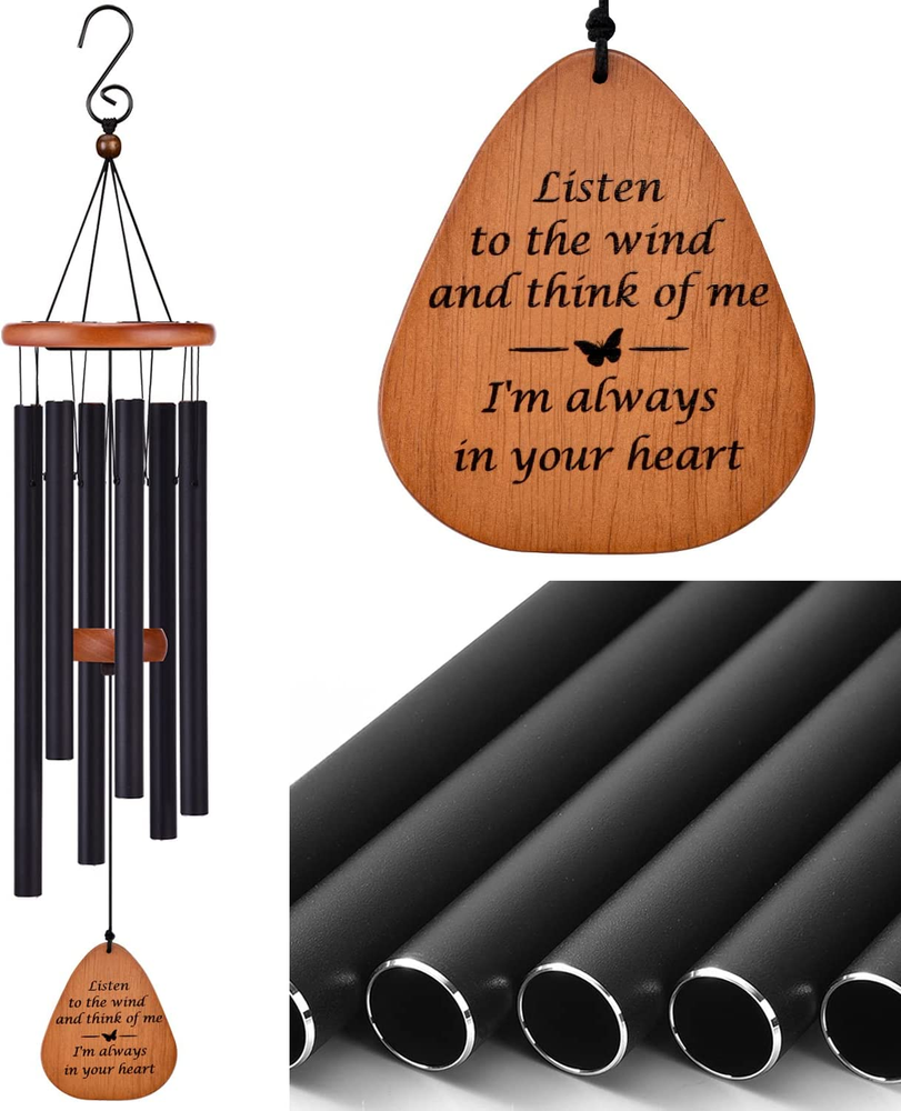Memorial Sympathy Wind Chimes for Loss of Loved One, Bereavement Gift in Memory,