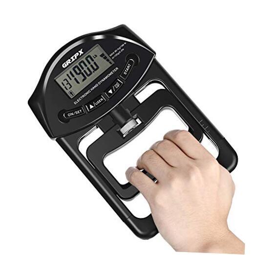 Digital Hand Dynamometer Grip Strength Measurement Meter Auto Capturing Black