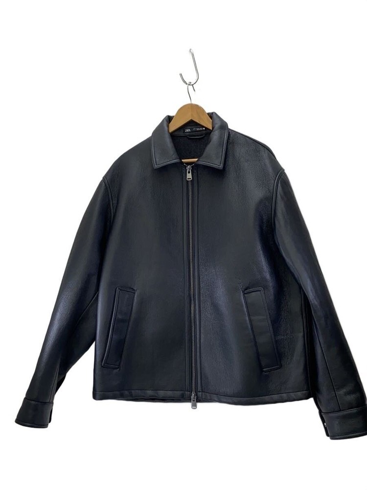 Zara Leather Jacket Blouson/M/ Leather/Blk 3499