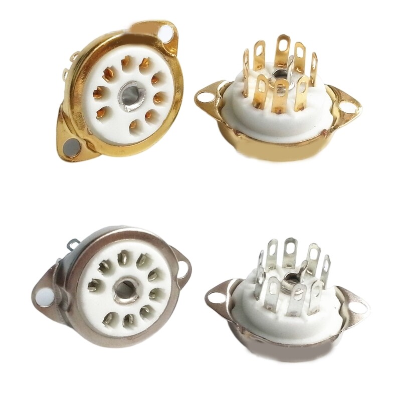 Ceramic Tube Socket for 12AX7,12AT7,12AU7,ECC83,ECC82,E88CC 6922 6p1 6p14 6n1