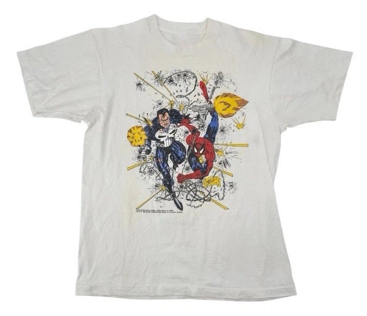 1990 Marvel Comics T-Shirt Spider-Man 330 Punisher Size S-5XL Comfort Colors