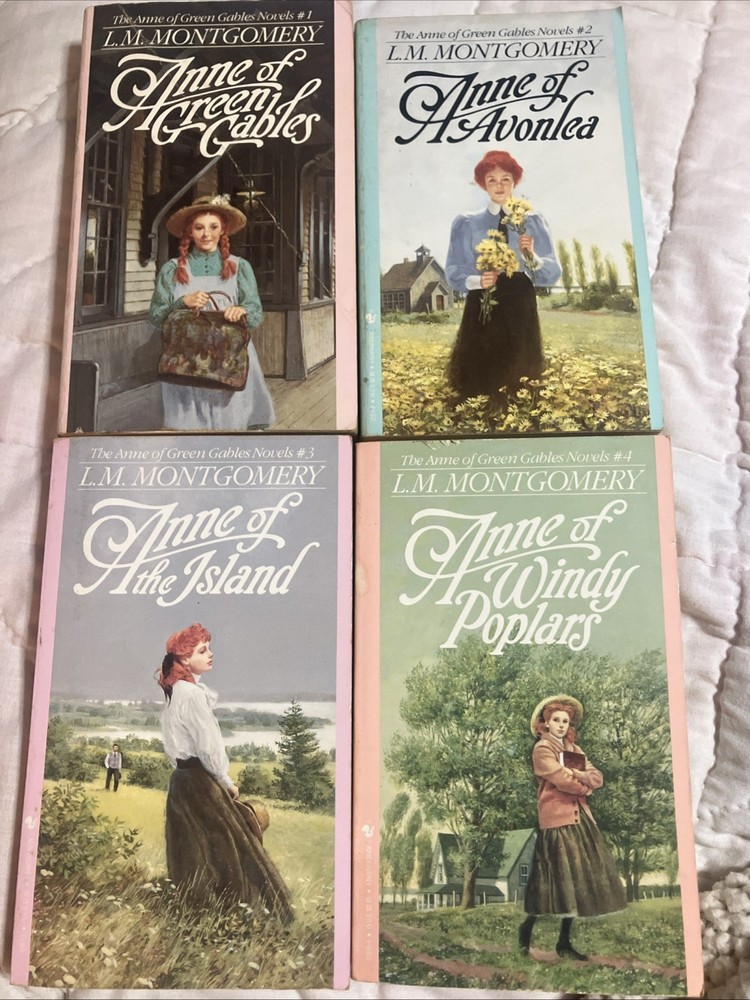 Anne Of Green Gables Novels # 1,2,3,4 By L.M. Montgomery Bantam Reissue 1992