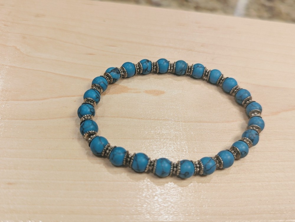 Turquoise Beaded Stretch Bracelet