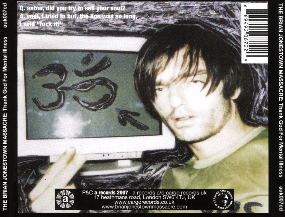 The Brian Jonestown Massacre Thank God For Mental Illness New Cd