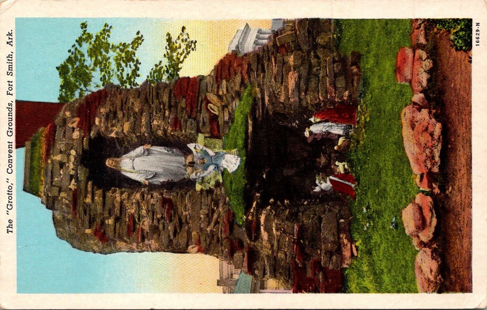 Dr Jim Stamps Postcard The Grotto Convent Grounds Fort Smith Arkansas Unposted
