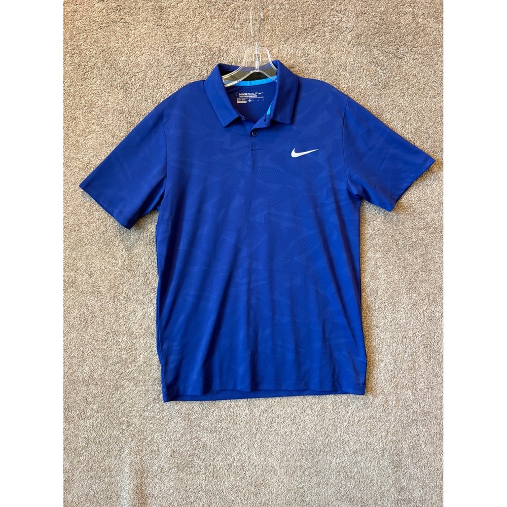Nike Golf Tour Performance Dri-FIT Polo Shirt Mens Medium Blue Camo