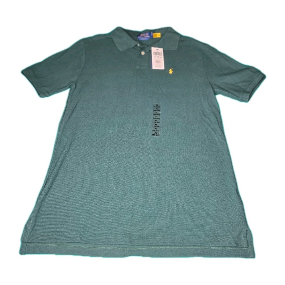 POLO RALPH LAUREN-SIZE XL (18-20) NAVY POLO SHIRT FOR BOYS, Green