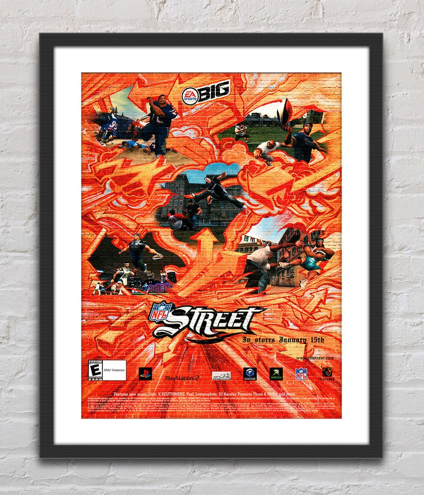 NFL Street Glossy Unframed Promo Poster for PS2 Xbox & Gamecube G1973