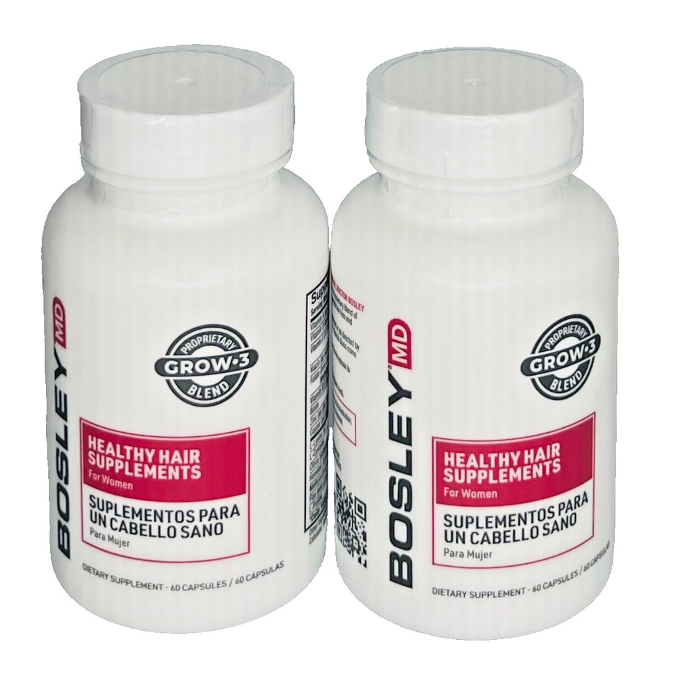 BOSLEYMD Healthy Hair Growth Supplements 60 capsules FOR WOMEN - PACK 2
