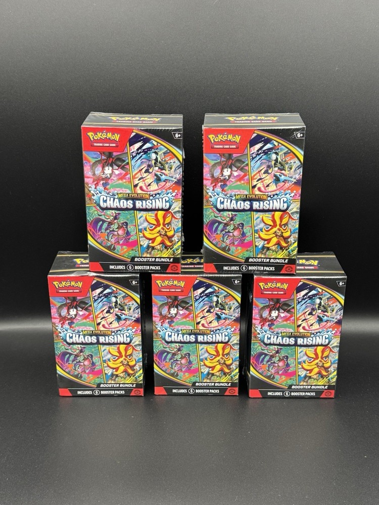 Pokemon TCG - Chaos Rising Booster Bundle - Lot Of 5 - Brand New / Sealed