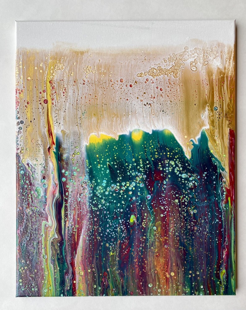 Abstract acrylic paintings on canvas for modern wall art-image