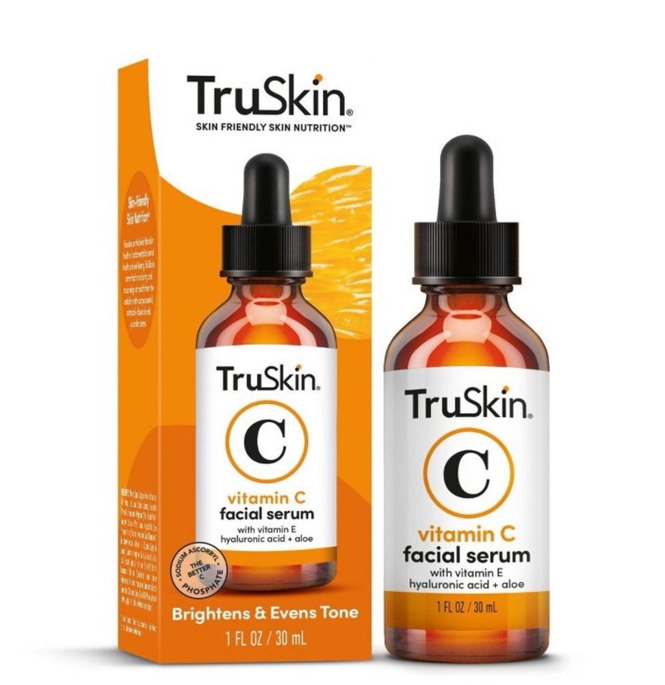 TruSkin Vitamin C Facial Serum Anti Aging Face Vitamin E + Hyaluronic Acid 1oz