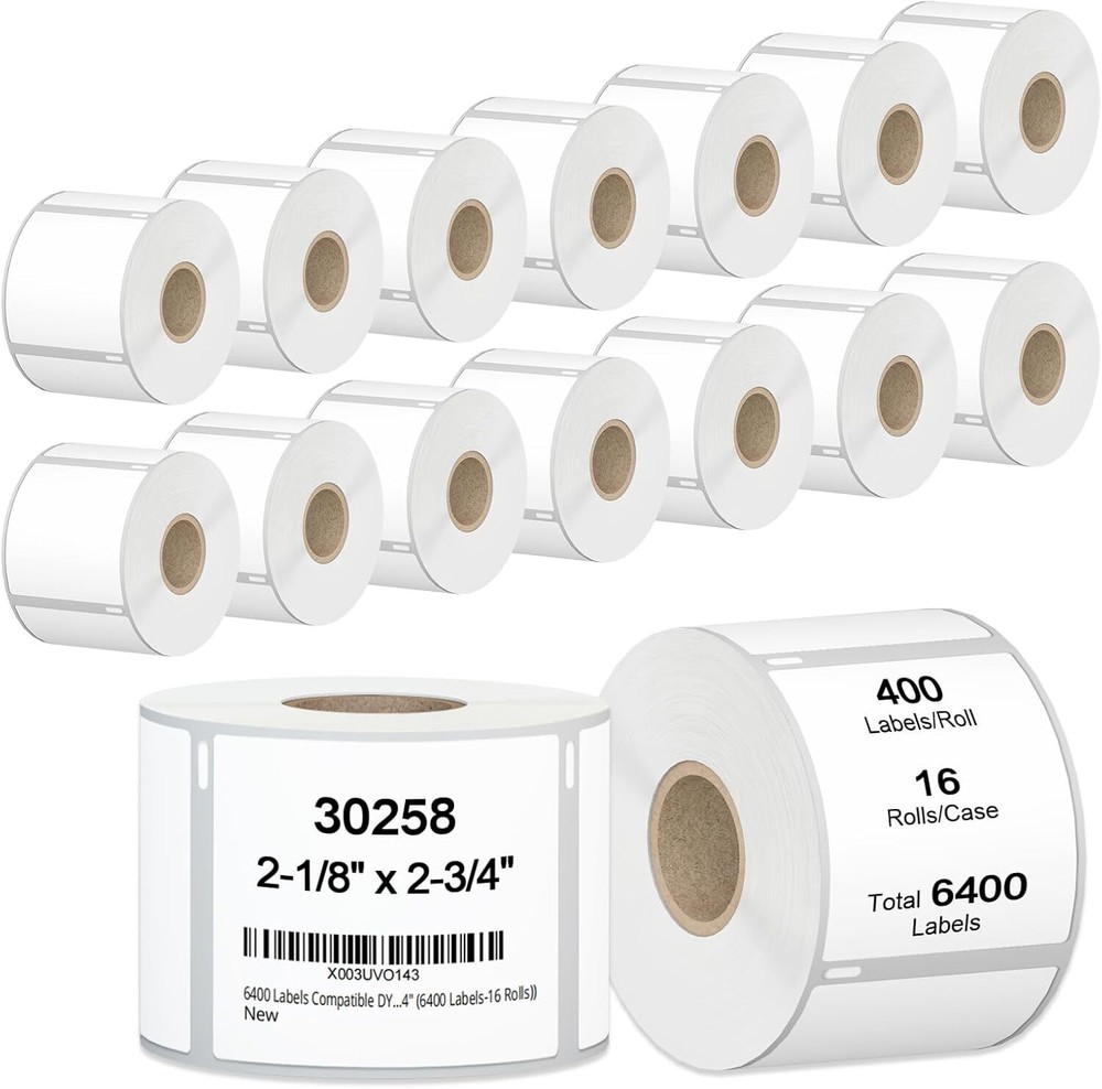 6400 Multipurpose Return Address Labels 2-1/8x2-3/4 Inches for Home & Office Use