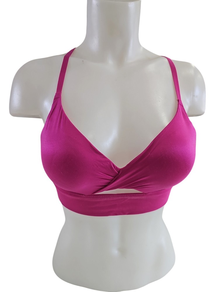 Victoria's Secret Uplift No Wire Fushia Pull On Racerback Bra Women's Size 32C