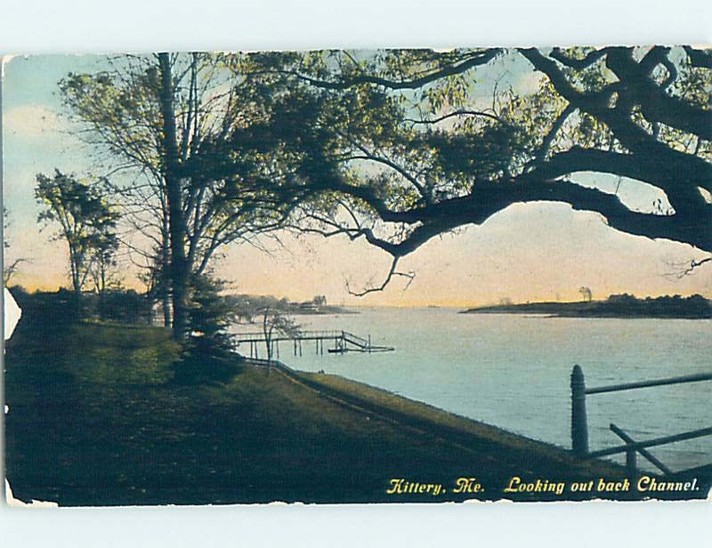 Divided-back NATURE SCENE Kittery - Near York & Portsmouth Maine ME m/09 AD8106