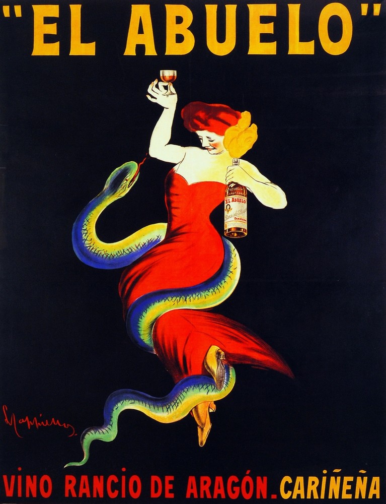 El Abuelo vino rancio de Aragon Decor Poster.Fine Graphic Home Art Design. 2817-image