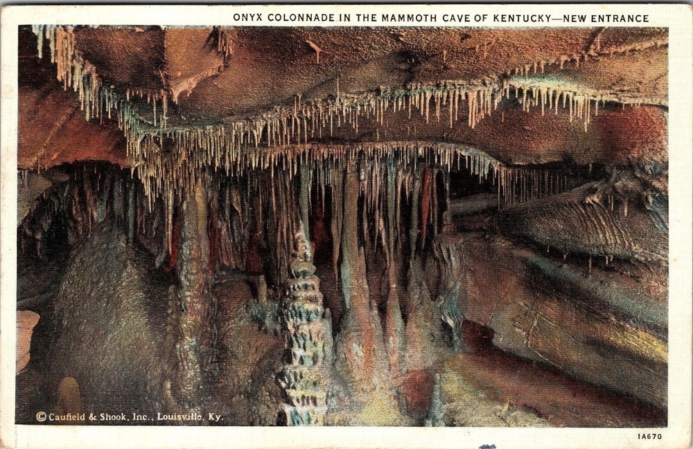 KY-Kentucky, Onyx Colonnade in Mammoth Cave, Vintage Postcard
