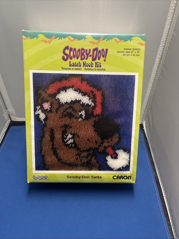 Cartoon Network Scooby Doo Santa Latch Hook Kit Caron 13x13 Christmas New Sealed