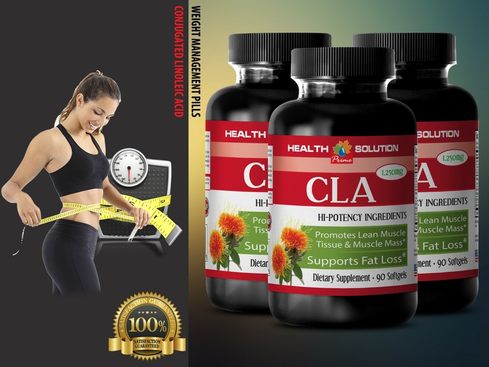 blood sugar control - CLA 1250MG - essential fatty acid 3 Bottles