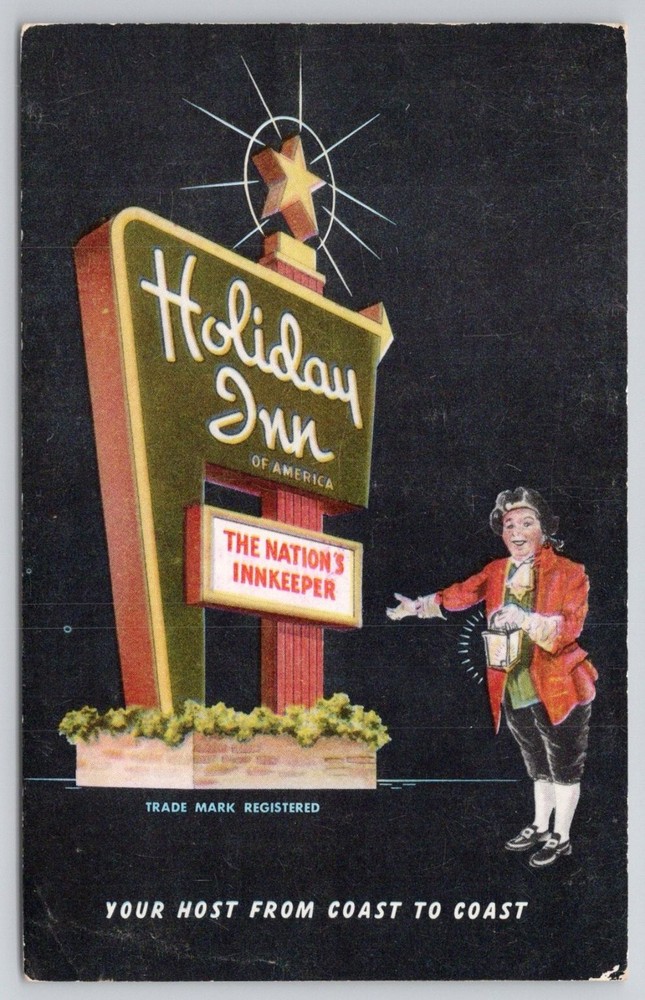Vintage Holiday Inn Corpus Christi TX Postcard The Nation's Innkeeper Sign