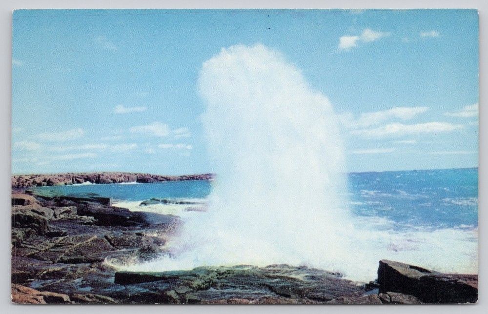 Acadia National Park ME Schoodic Point Natural Color Surf Postcard-image