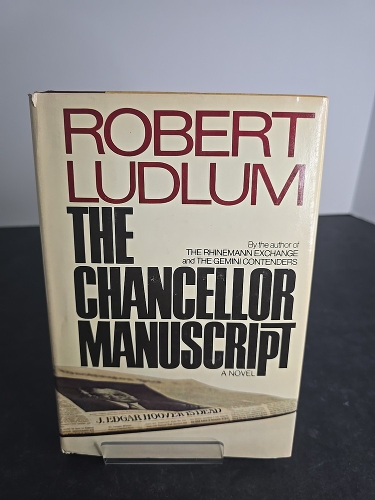 ROBERT LUDLUM The Chancellor Manuscript 1977 book club edition HC DJ Novel