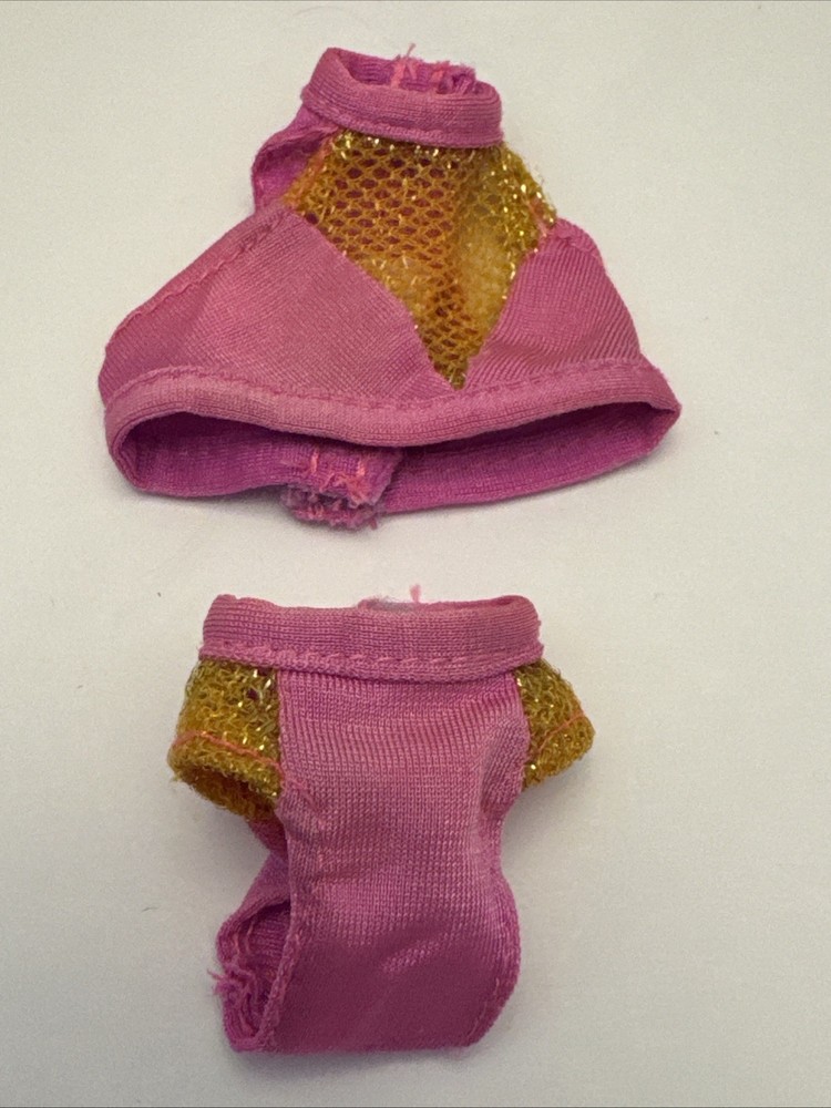 1996 Splash n Color Barbie Hot Pink and Gold Bathing Swim Suit Swimsuit Bikini