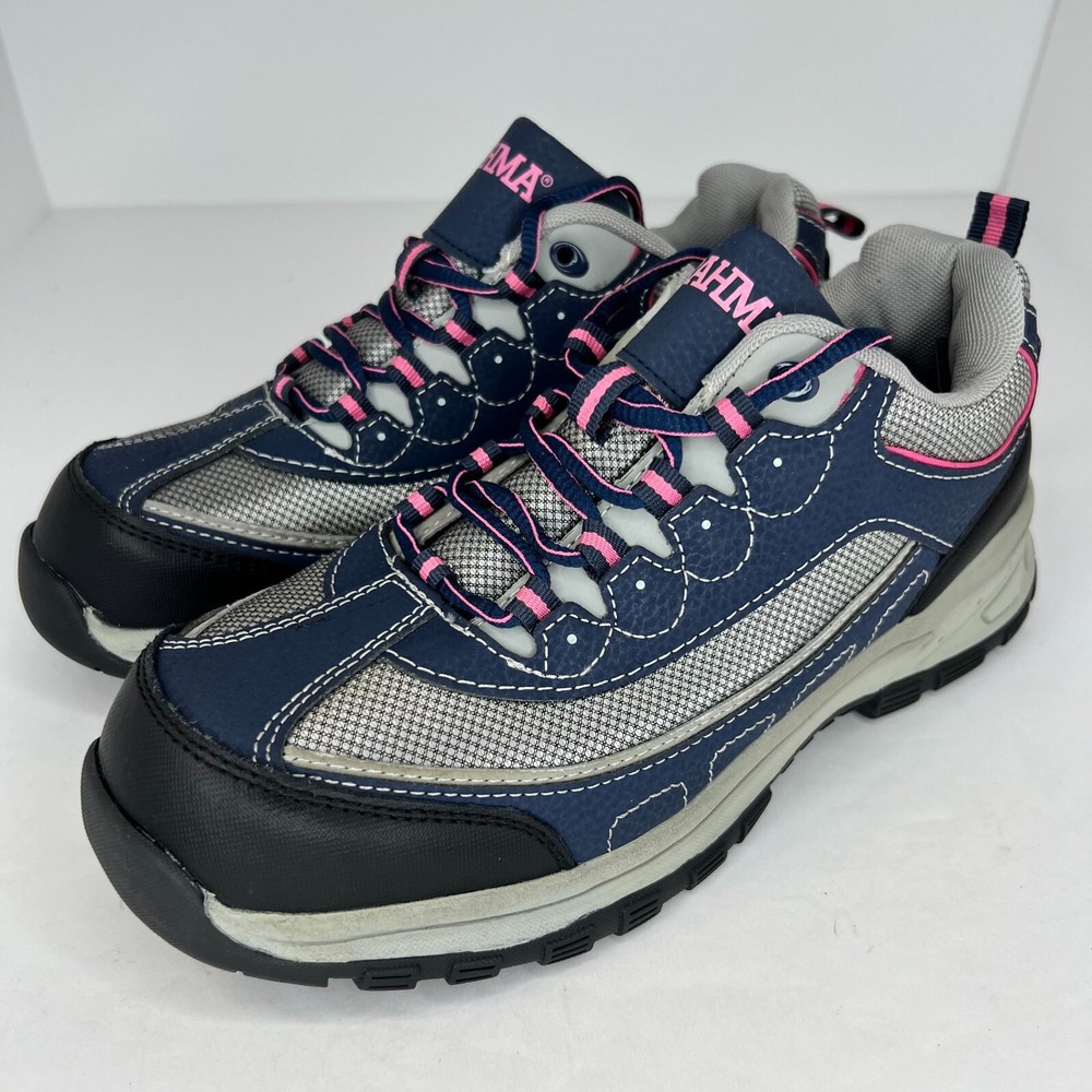 Brahma Womens ASTM F2413-11 Blue Gray Sacha Steel Toe Size 9 Work Safety Shoes