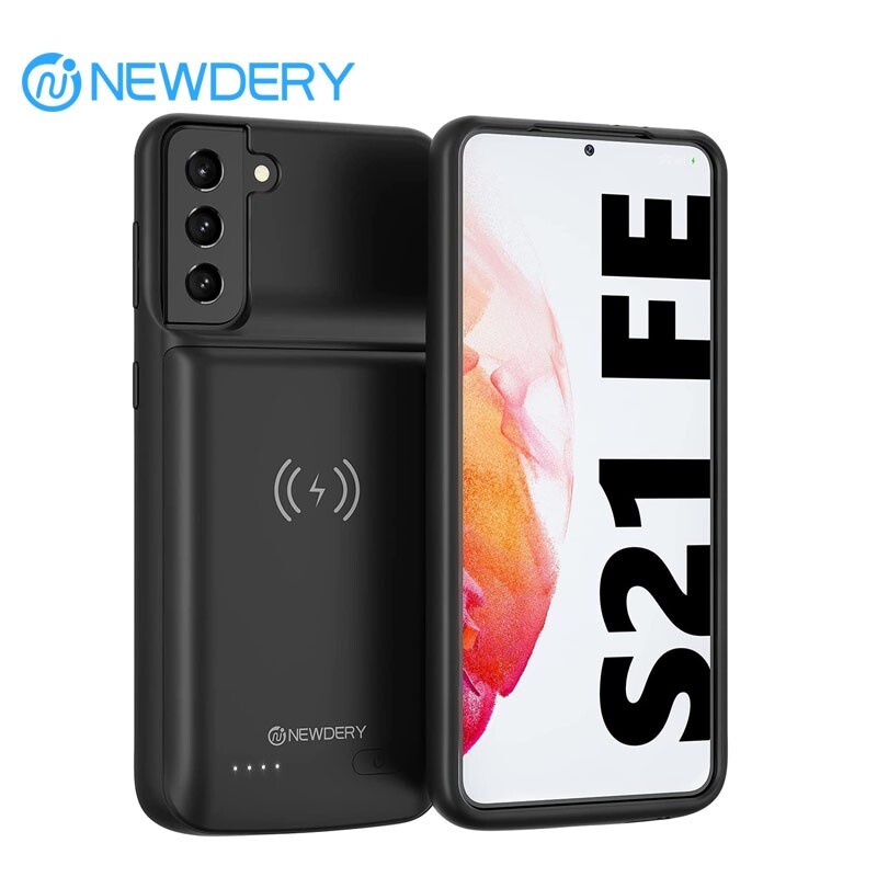 NEWDERY Wireless Battery Case for Samsung S21 FE 8000mAh Charging Power Bank