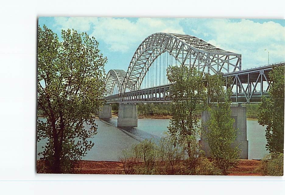 Postcard Sherman Minton Bridge Ohio River Louisville Kentucky USA North America