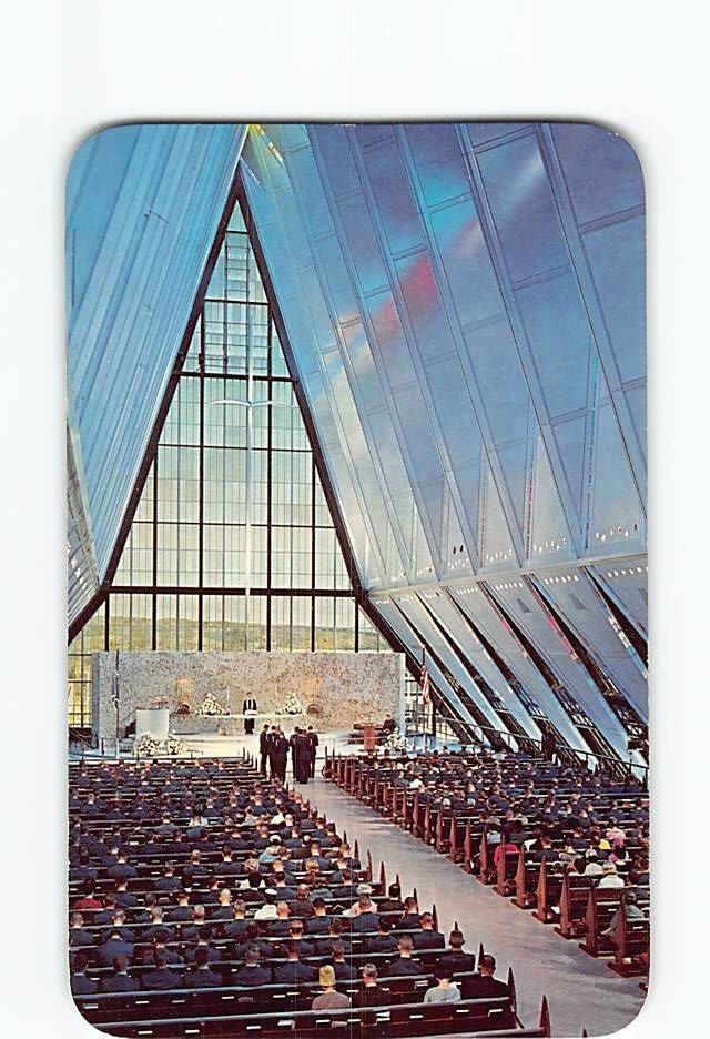 Postcard Protestant Chapel US Air Force Academy Colorado Springs Colorado USA