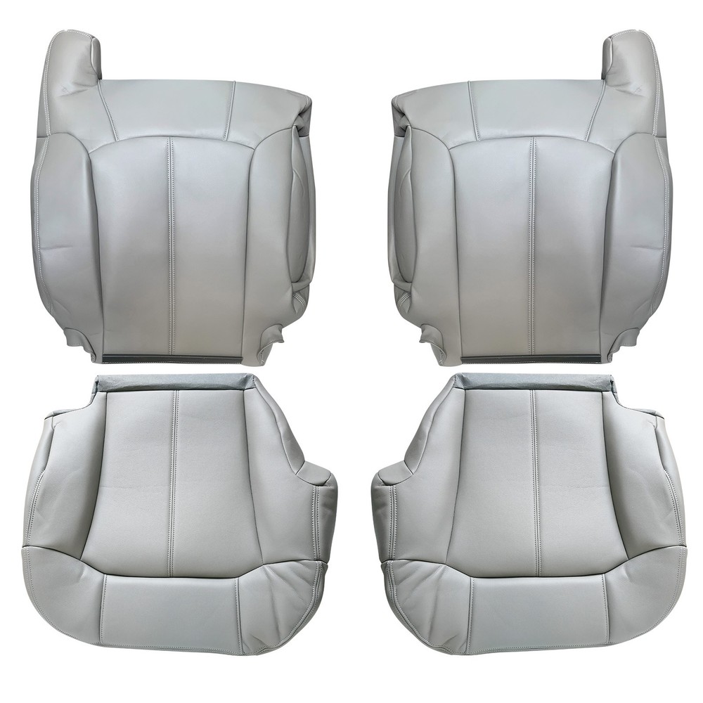 Leather Seat Cover Gray For  Chevy Silverado GMC Sierra 99-02 Direct Replacement