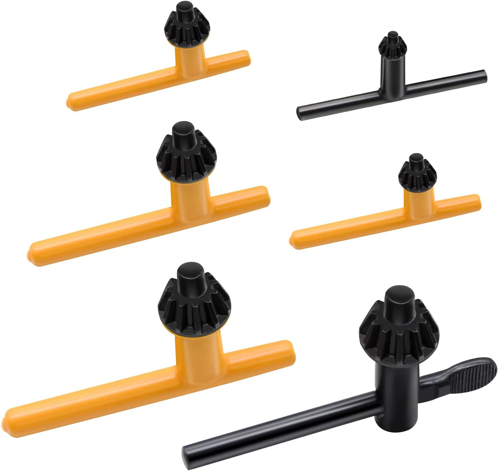 Drill Chuck Key Wrench, 6 Sizes Drill Press Chuck Key Replacement Drill Clamping
