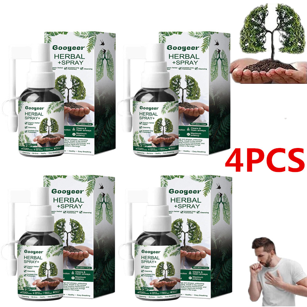 4PCS Respinature Herbal Lung Cleanse Mist-Powerful Lung Support, Herbal-Essence