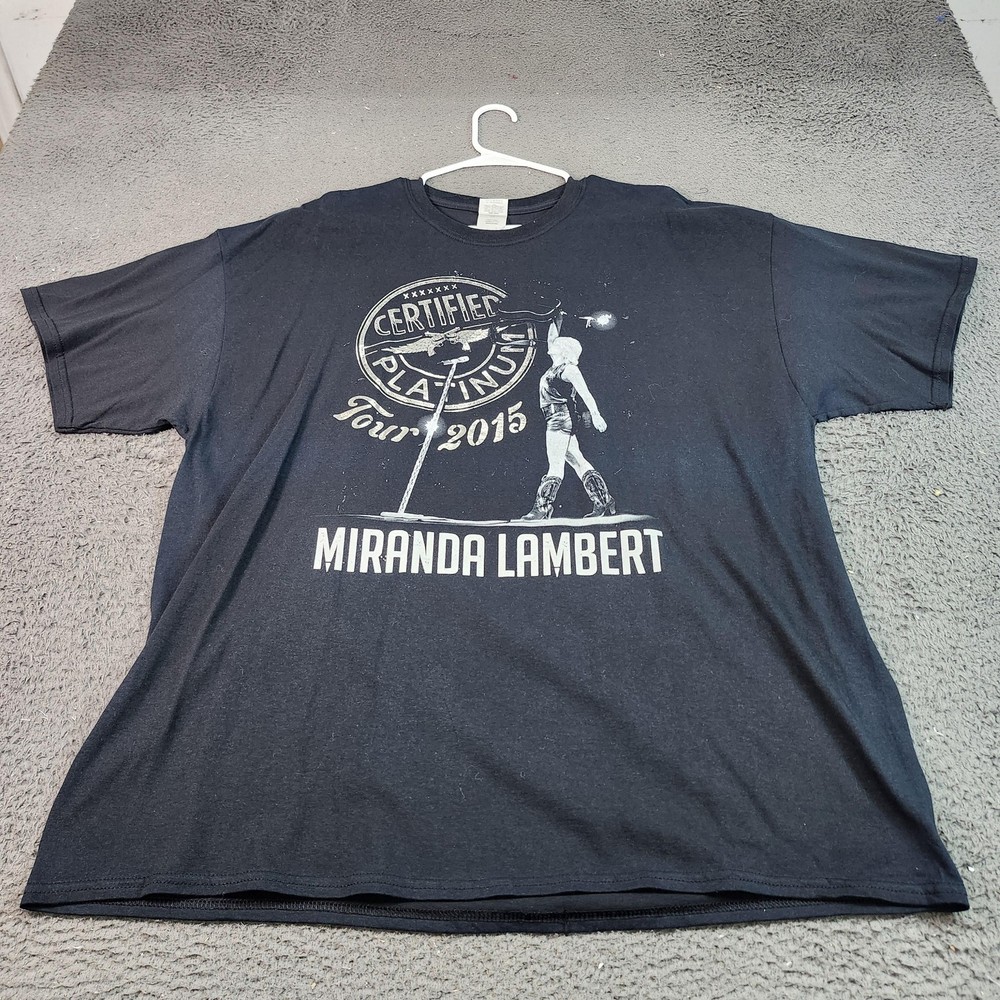 Miranda Lambert Shirt Mens 2XL Black 2015 Certified Platinum Tour Graphic Tee