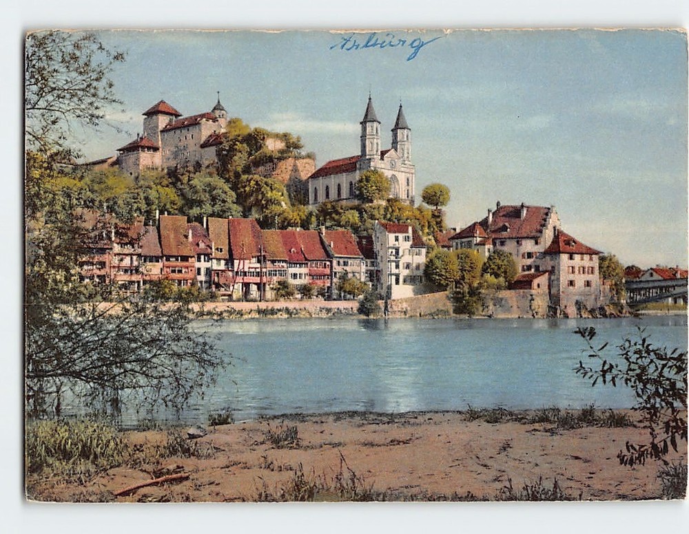 Postcard Aarburg Castle Switzerland