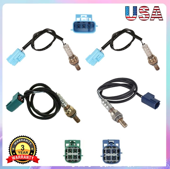 Set of 4 Upstream+Downstream Oxygen Sensors For 2002 2003 NISSAN MAXIMA 3.5L V6