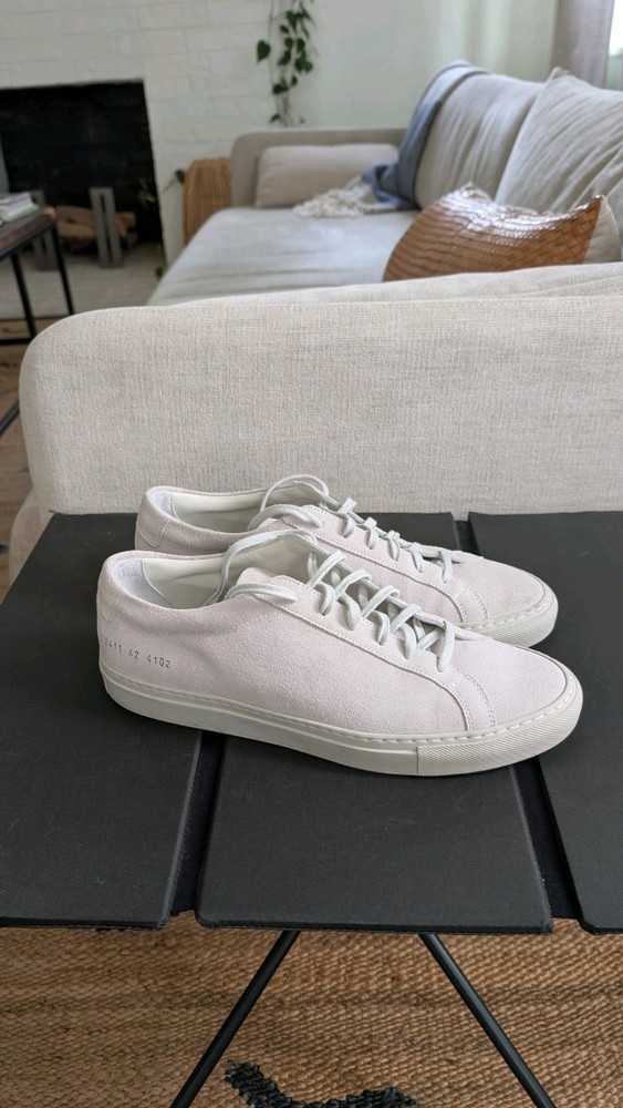 Common Projects Achilles Men's Sneakers Light Gray Suede Size 42-image