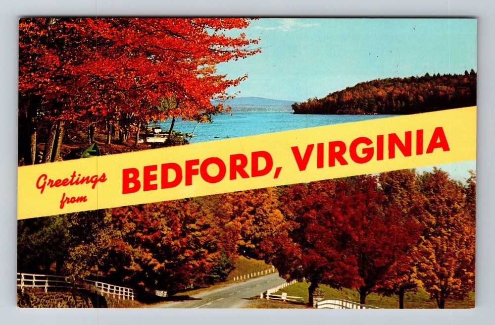 Bedford VA-Virginia General Banner Greetings Vintage Postcard Standard Souvenir