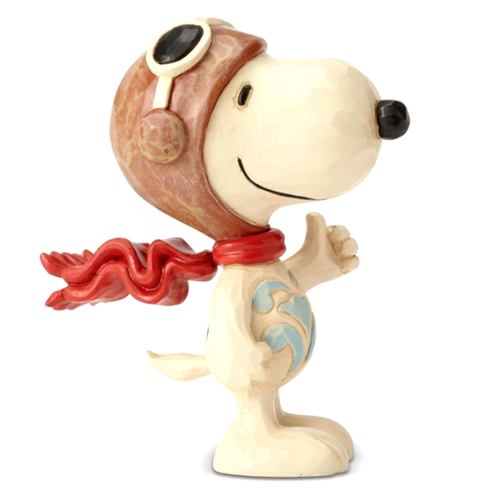 ✿ New JIM SHORE PEANUTS Snoopy Figurine FLYING ACE Aviator Pilot Dog 6001295