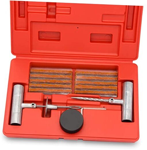 TOOLUXE 50002L -35 Piece Tire Repair Universal Heavy Duty 35 Piece Repair Kit