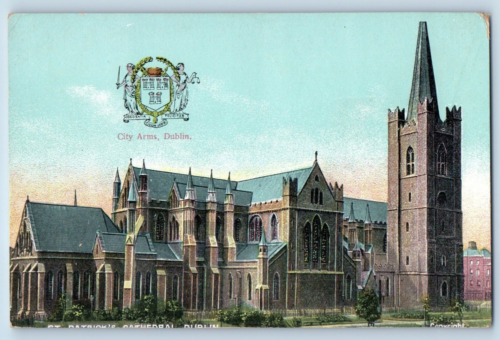 Dublin Ireland Postcard St. Patrick's Cathedral c1910 Antique Unposted