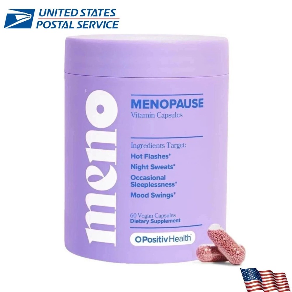 MENO Hormone-Free Menopause Support Capsules Black Cohosh Ashwagandha Relief