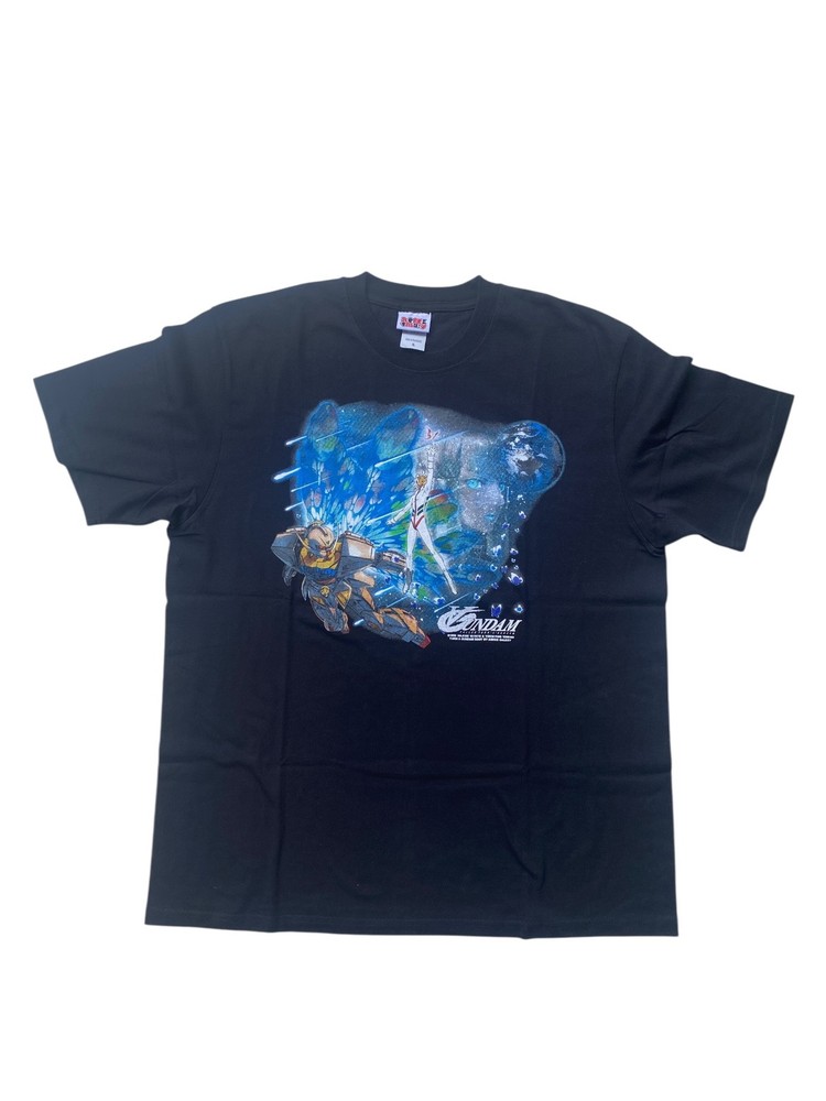 Rare Gundam Turn A T Shirt XL Black Anime Mecha Graphic Tee Double Sided