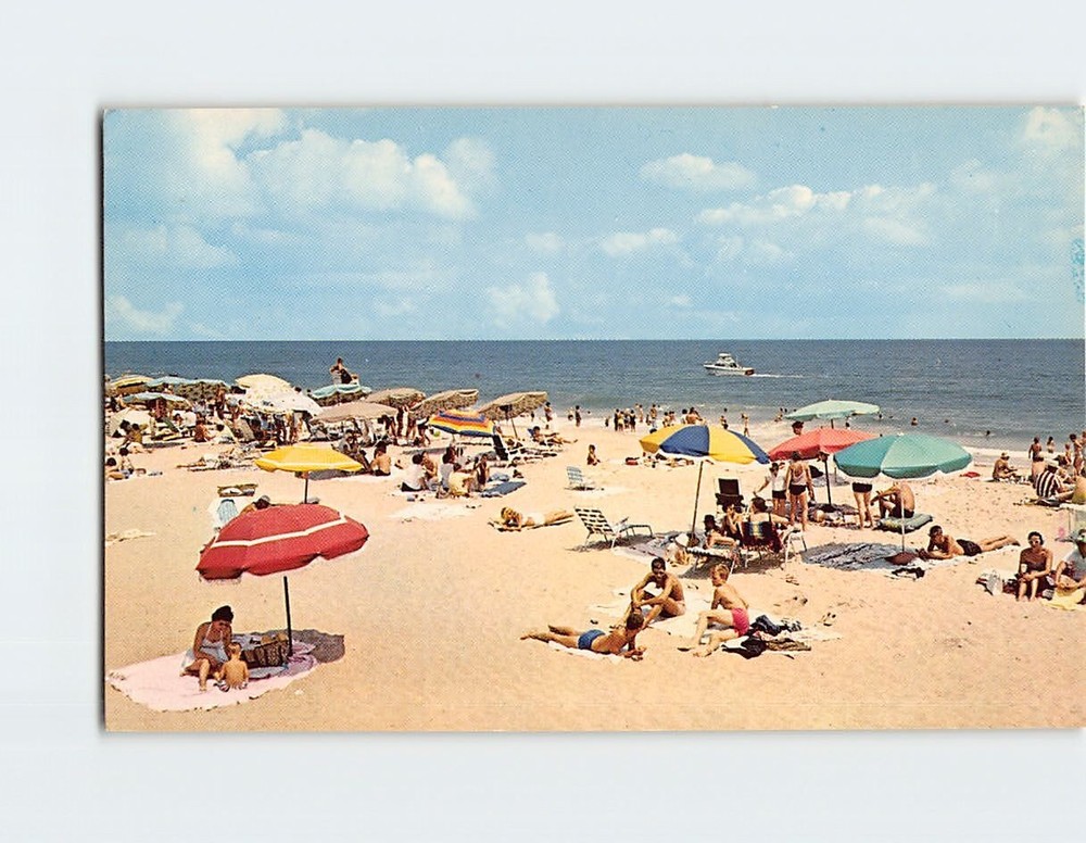 Postcard Beach Scene Rehoboth Beach Delaware USA