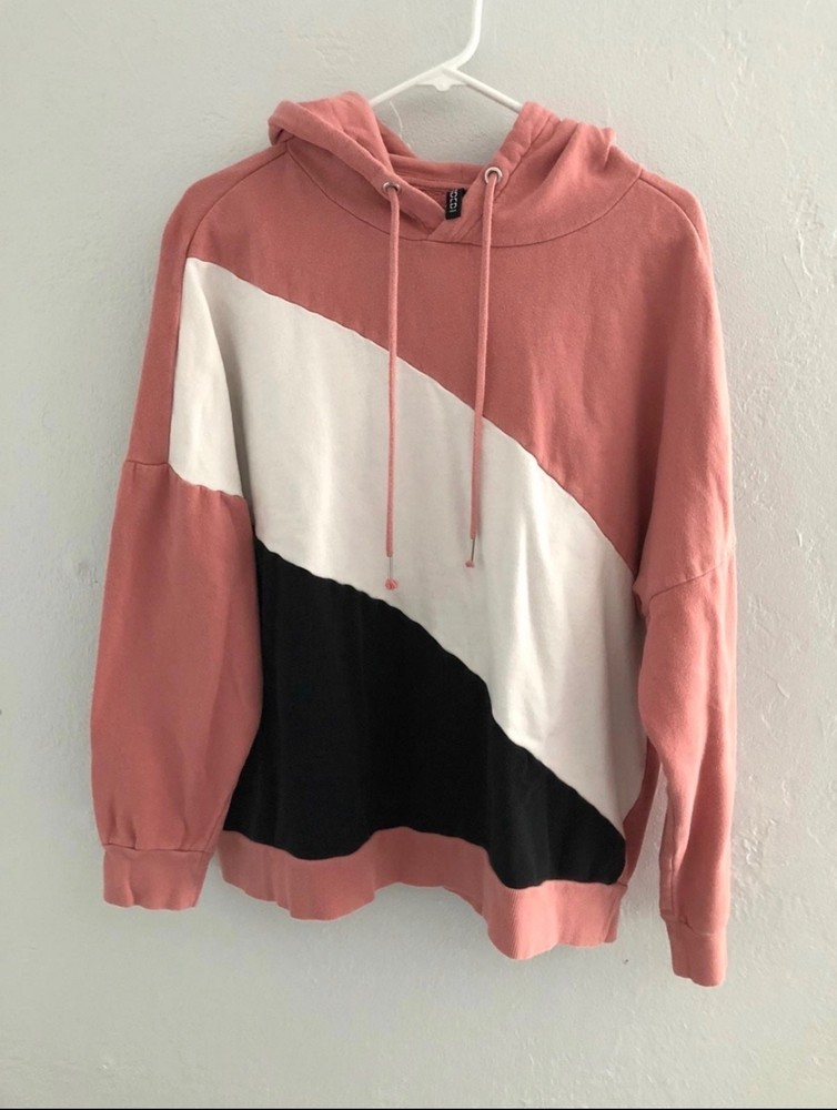 H&M Divided Oversized Hoodie Women's Pink, White, & Black Color Size L